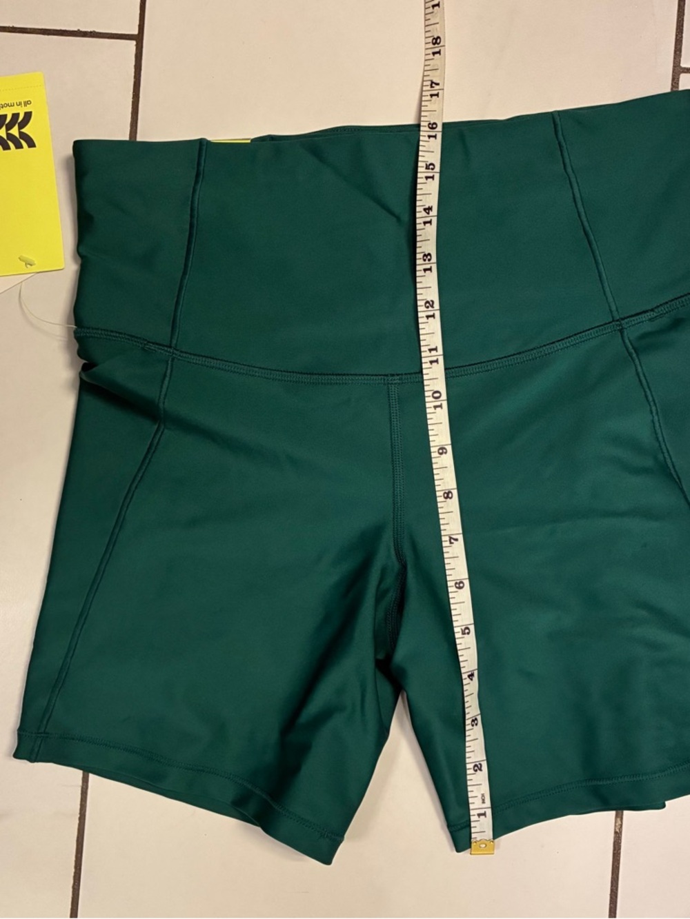 High-Waist Women’s Active Shorts in Deep Green
